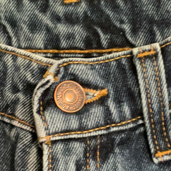 Levi’s 521 Dark Denim Jeans Tapered Fit Tapered Leg MADE IN USA - Picture 2 of 6